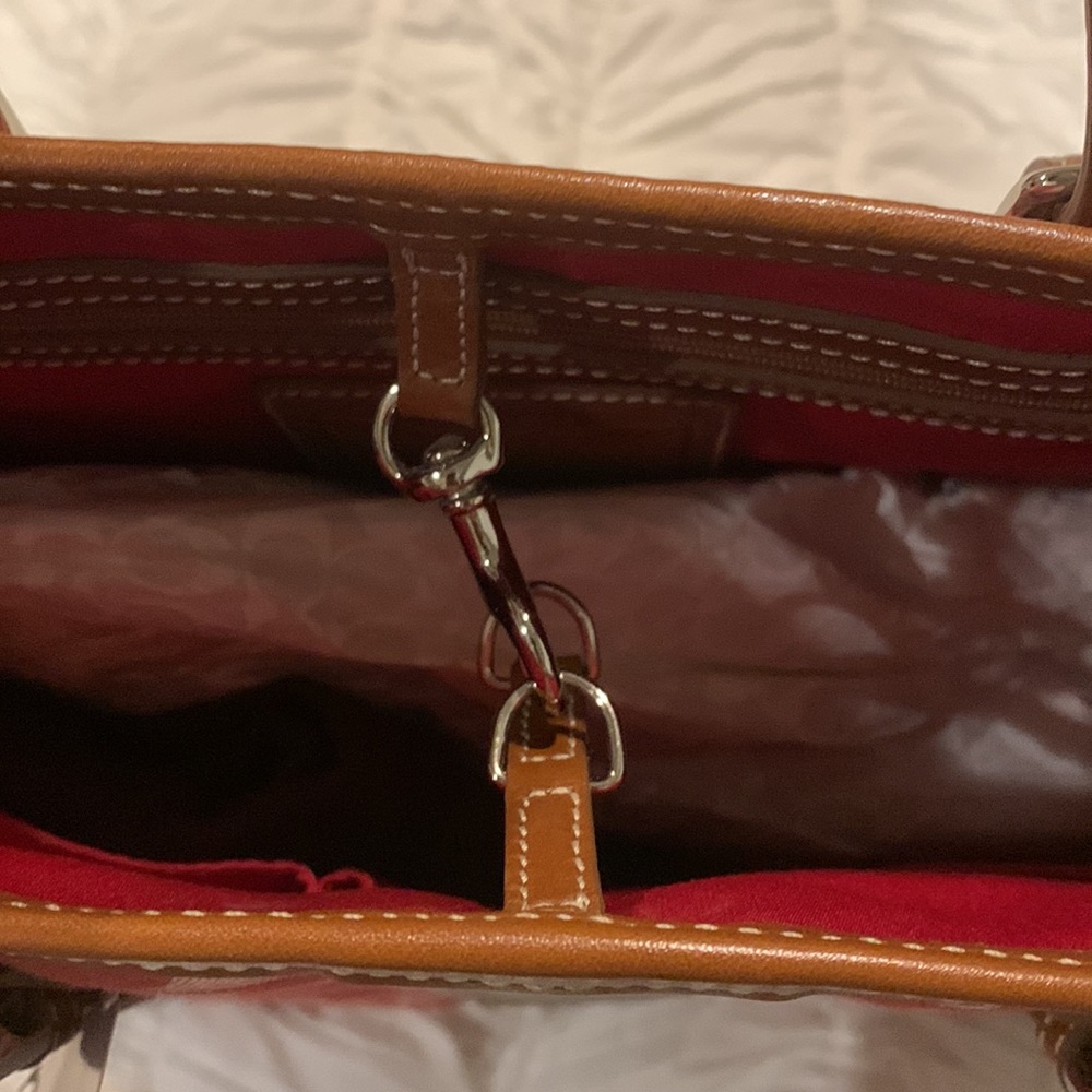 COACH New Vintage Shoulder Bag Signature Pink and Tan Tote with Dust Bag - Picture 7 of 14